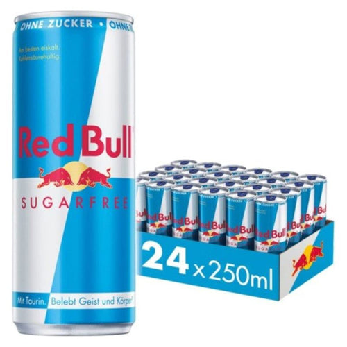 Red Bull Energy 0,25L Sugarfree 24er Pack Softdrink Kohlensäurehaltiges Erfrischungsgetränk - RYO Shop